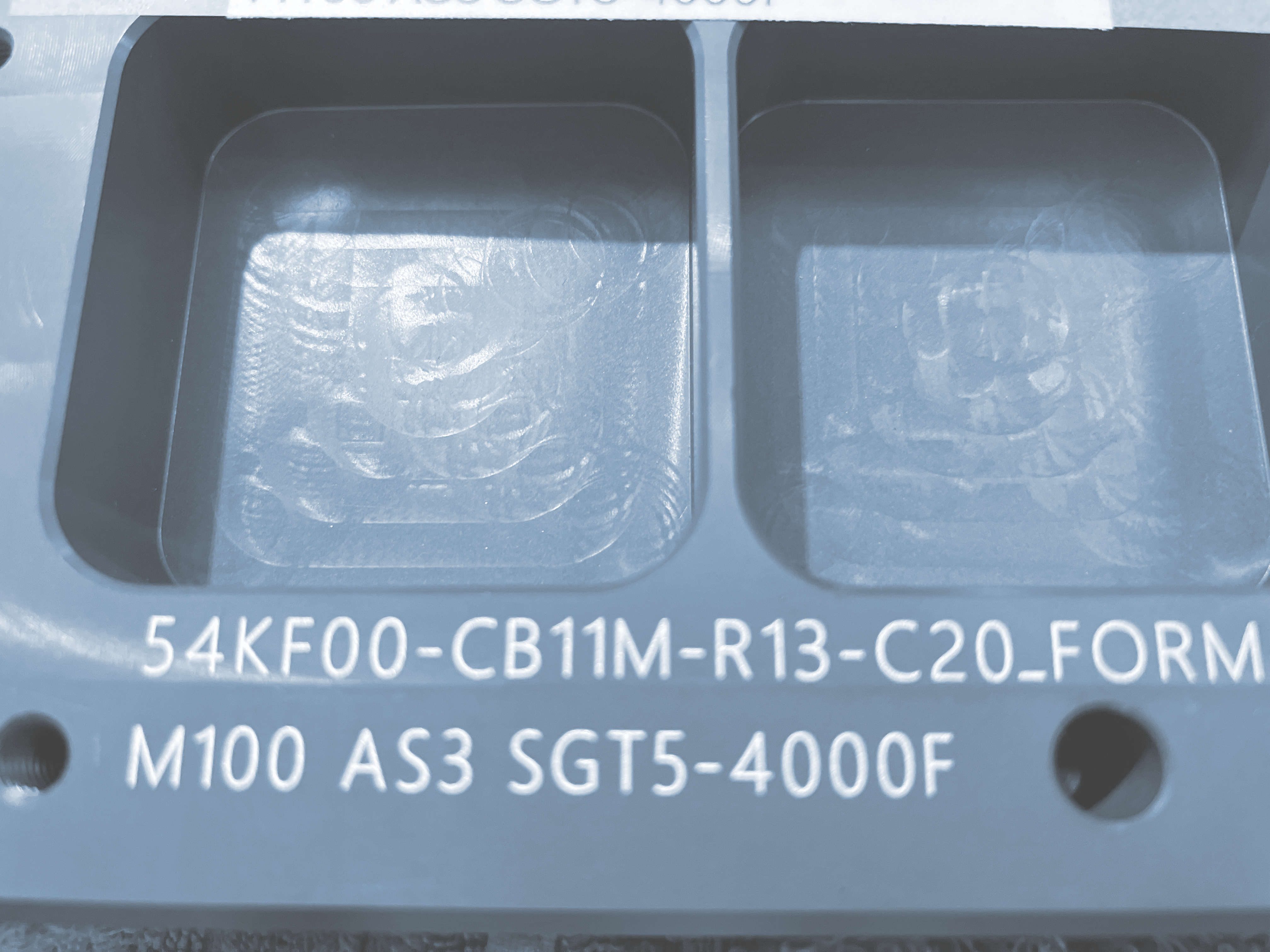 Detail einer Laserbeschriftung